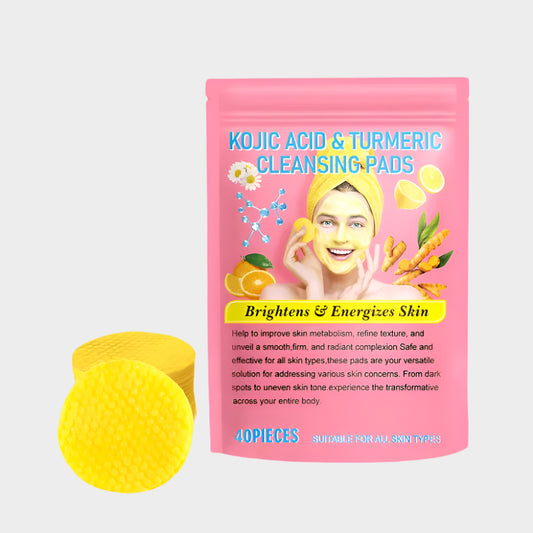 40/50Pcs Turmeric Kojic Acid Cleansing Pads Exfoliating Pads Facial Sponges for Cleansing Exfoliating Daily Cleansing Skin Care